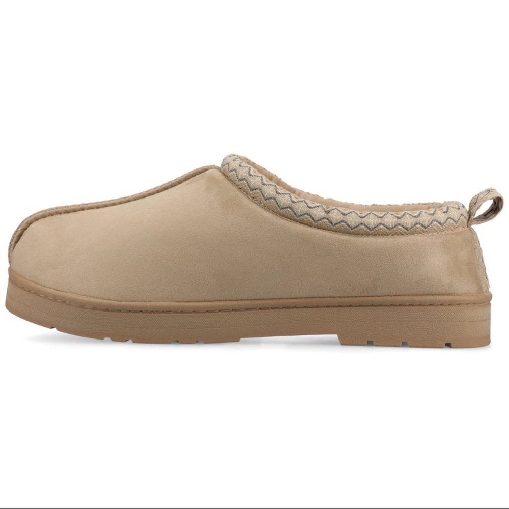 Dakine Mens Suede Cozy Slippers Mules Faux Fur Lined Trim Indoor Outdoor size XL